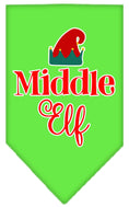 Load image into Gallery viewer, Christmas Pet and Dog Bandana Screen Printed, "Middle Elf"