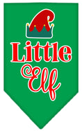 Load image into Gallery viewer, Christmas Pet and Dog Bandana Screen Printed, "Little Elf"
