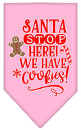 Load image into Gallery viewer, Christmas Pet and Dog Bandana "Santa, Stop Here! We Have Cookies!"