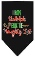 Load image into Gallery viewer, Christmas Pet Bandana "Hope Rudolph Eats The Naughty List"