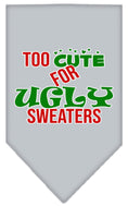 Load image into Gallery viewer, Christmas Pet and Dog Bandana Screen Printed, "Too Cute For Ugly Sweaters"