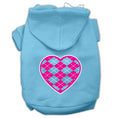 Load image into Gallery viewer, Pet Hoodie "Pink Argyle Heart"