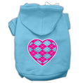 Load image into Gallery viewer, Pet Hoodie "Pink Argyle Heart"