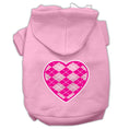Load image into Gallery viewer, Pet Hoodie "Pink Argyle Heart"