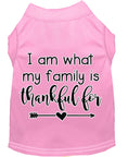 Load image into Gallery viewer, Pet Dog & Cat Shirt Screen Printed, "I Am What My Family Is Thankful For"