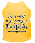 Load image into Gallery viewer, Pet Dog & Cat Shirt Screen Printed, "I Am What My Family Is Thankful For"