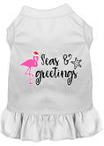 Load image into Gallery viewer, Christmas Pet Dress Screen Printed, "Seas and Greetings"