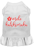 Load image into Gallery viewer, Christmas Pet Dress Screen Printed, "Mele Kalikimaka"