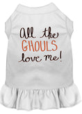 Load image into Gallery viewer, Halloween Pet Dress "All The Ghouls Love Me"