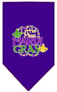 Load image into Gallery viewer, Pet and Dog Bandana Screen Printed, "Little Miss Mardi Gras"