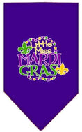Load image into Gallery viewer, Pet and Dog Bandana Screen Printed, "Little Miss Mardi Gras"