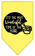 Load image into Gallery viewer, Pet and Dog Bandana, "Most Wonderful Time Of The Year (Football)"
