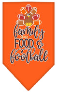 Load image into Gallery viewer, Pet and Dog Bandana Screen Printed, "Family, Food, & Football"