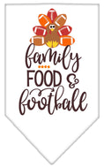 Load image into Gallery viewer, Pet and Dog Bandana Screen Printed, "Family, Food, & Football"