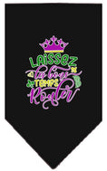 Load image into Gallery viewer, Pet and Dog Bandana Screen Printed, "Laissez Les Bons Temps Rouler"