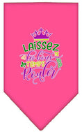 Load image into Gallery viewer, Pet and Dog Bandana Screen Printed, "Laissez Les Bons Temps Rouler"