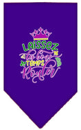 Load image into Gallery viewer, Pet and Dog Bandana Screen Printed, "Laissez Les Bons Temps Rouler"