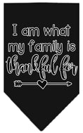 Load image into Gallery viewer, Pet and Dog Bandana Screen Printed, "I Am What My Family Is Thankful For"