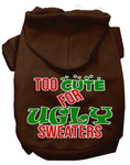 Load image into Gallery viewer, Christmas Pet Hoodie "Too Cute For Ugly Sweaters"