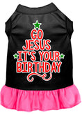 Load image into Gallery viewer, Christmas Pet Dress Screen Printed, "Go Jesus, It's Your Birthday"