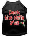 Load image into Gallery viewer, Christmas Pet Dog & Cat Shirt Screen Printed, "Deck The Halls, Y'all"