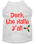 Load image into Gallery viewer, Christmas Pet Dog & Cat Shirt Screen Printed, "Deck The Halls, Y'all"