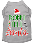 Load image into Gallery viewer, Christmas Pet Dog & Cat Shirt Screen Printed, "Don't Tell Santa"
