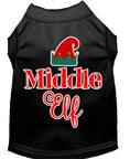 Load image into Gallery viewer, Christmas Pet Dog & Cat Shirt Screen Printed, "Middle Elf"