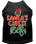 Load image into Gallery viewer, Christmas Pet Dog & Cat Shirt Screen Printed, "Santa's Cutest Elf"