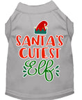 Load image into Gallery viewer, Christmas Pet Dog & Cat Shirt Screen Printed, "Santa's Cutest Elf"