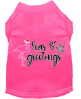 Load image into Gallery viewer, Christmas Pet Dog & Cat Shirt Screen Printed, "Seas and Greetings"