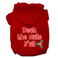 Load image into Gallery viewer, Christmas Pet Hoodie Screen Printed, "Deck the Halls Y'all"