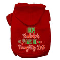 Load image into Gallery viewer, Christmas Pet Hoodie Screen Printed, "I Hope Rudolph Eats The Naughty List"