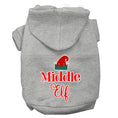 Load image into Gallery viewer, Christmas Pet Hoodie Screen Printed, "Middle Elf"