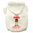 Load image into Gallery viewer, Christmas Pet Hoodie Screen Printed, "The Elf Did It"
