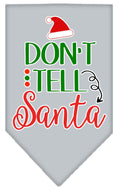 Load image into Gallery viewer, Christmas Pet and Dog Bandana Screen Printed, "Don't Tell Santa"