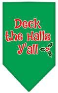 Load image into Gallery viewer, Christmas Pet and Dog Bandana Screen Printed, "Deck The Halls Y'all"