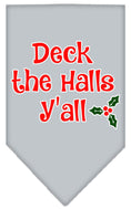 Load image into Gallery viewer, Christmas Pet and Dog Bandana Screen Printed, "Deck The Halls Y'all"