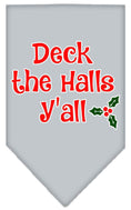 Load image into Gallery viewer, Christmas Pet and Dog Bandana Screen Printed, "Deck The Halls Y'all"