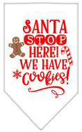 Load image into Gallery viewer, Christmas Pet and Dog Bandana "Santa, Stop Here! We Have Cookies!"