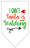 Load image into Gallery viewer, Christmas Pet and Dog Bandana Screen Printed, "I Can't, Santa Is Watching"