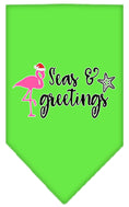 Load image into Gallery viewer, Christmas Pet and Dog Bandana Screen Printed, "Seas & Greetings"