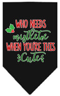 Load image into Gallery viewer, Christmas Pet and Dog Bandana Screen Printed, "Who Needs Mistletoe"