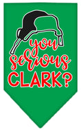 Load image into Gallery viewer, Christmas Pet and Dog Bandana Screen Printed, "You Serious Clark?"