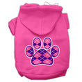 Load image into Gallery viewer, Pet Hoodie "Purple Argyle Paw"