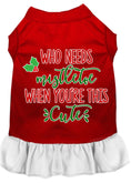 Load image into Gallery viewer, Christmas Pet Dress Screen Printed, "Who Needs Mistletoe"