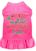 Load image into Gallery viewer, Christmas Pet Dress Screen Printed, "Who Needs Mistletoe"