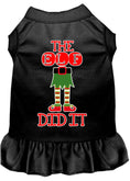 Load image into Gallery viewer, Christmas Pet Dress Screen Printed, "The Elf Did It"