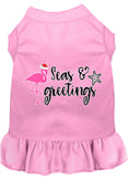Load image into Gallery viewer, Christmas Pet Dress Screen Printed, "Seas and Greetings"