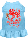 Load image into Gallery viewer, Christmas Pet Dress Screen Printed, "Santa Stop Here, We Have Cookies"